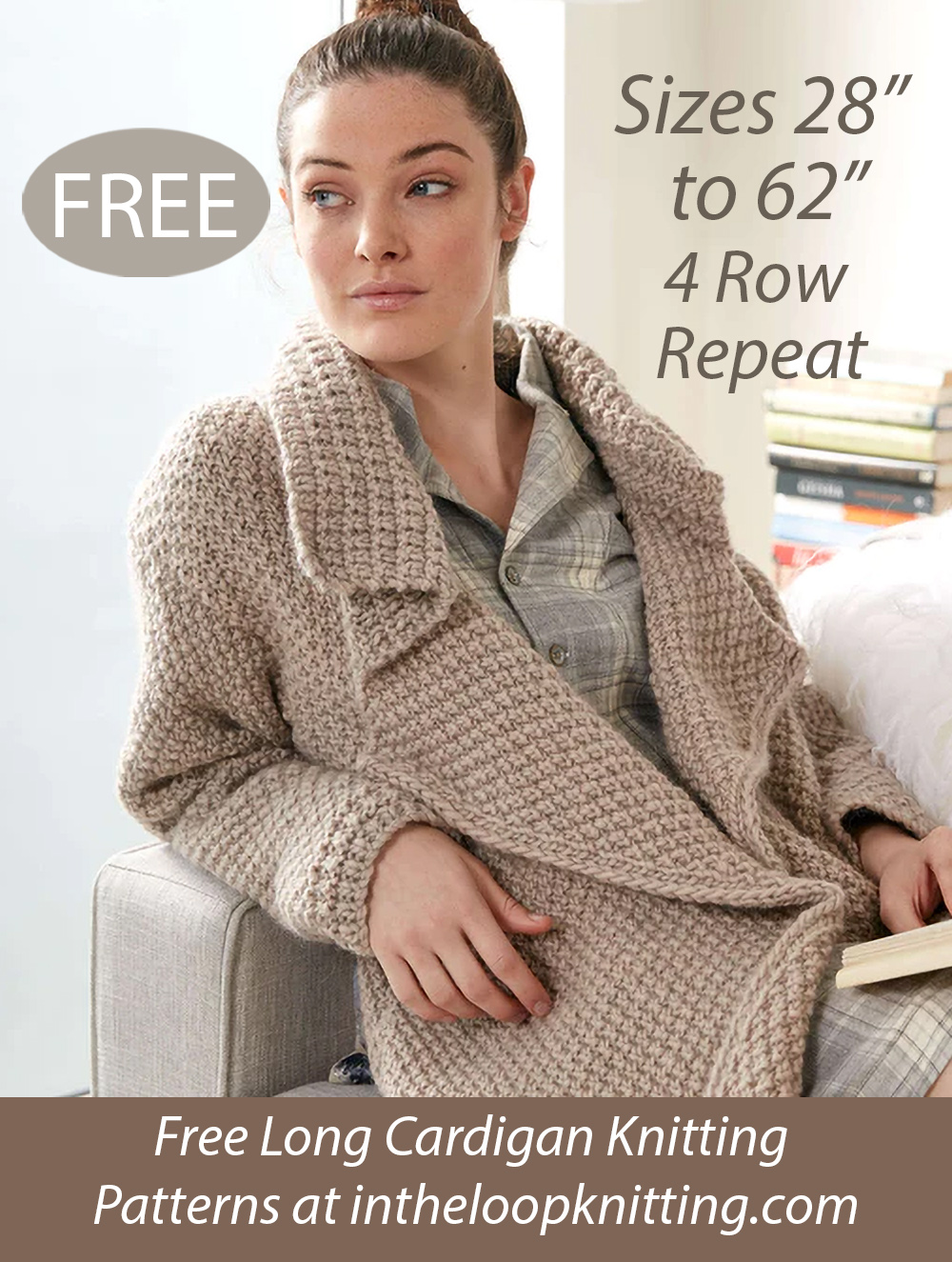 Free Woman’s Lapel Cardigan Knitting Pattern