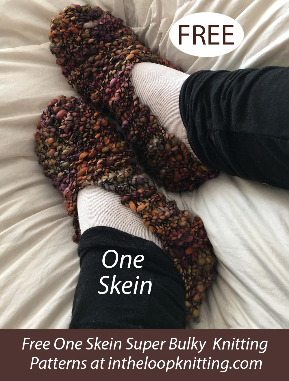 Free One Skein Last Minute Slippers Knitting Pattern