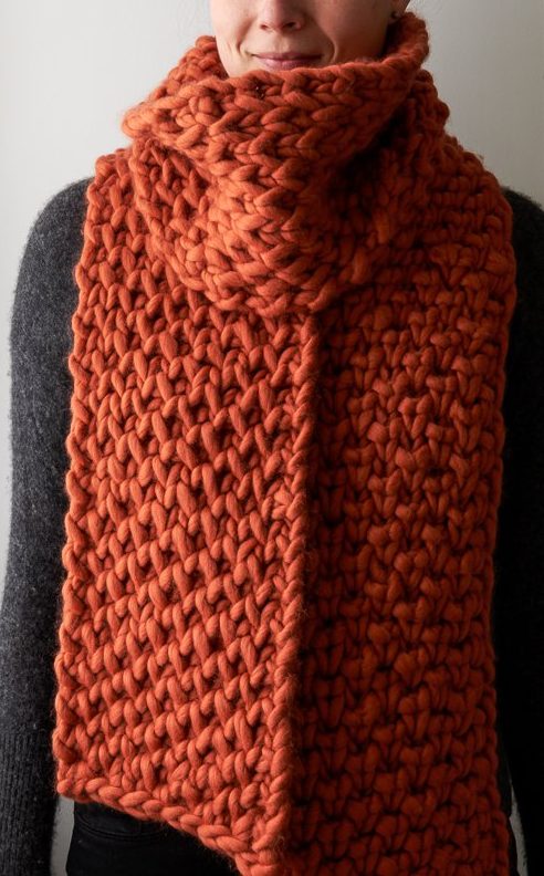 Free Knitting Pattern for Lattice Brioche Super Scarf