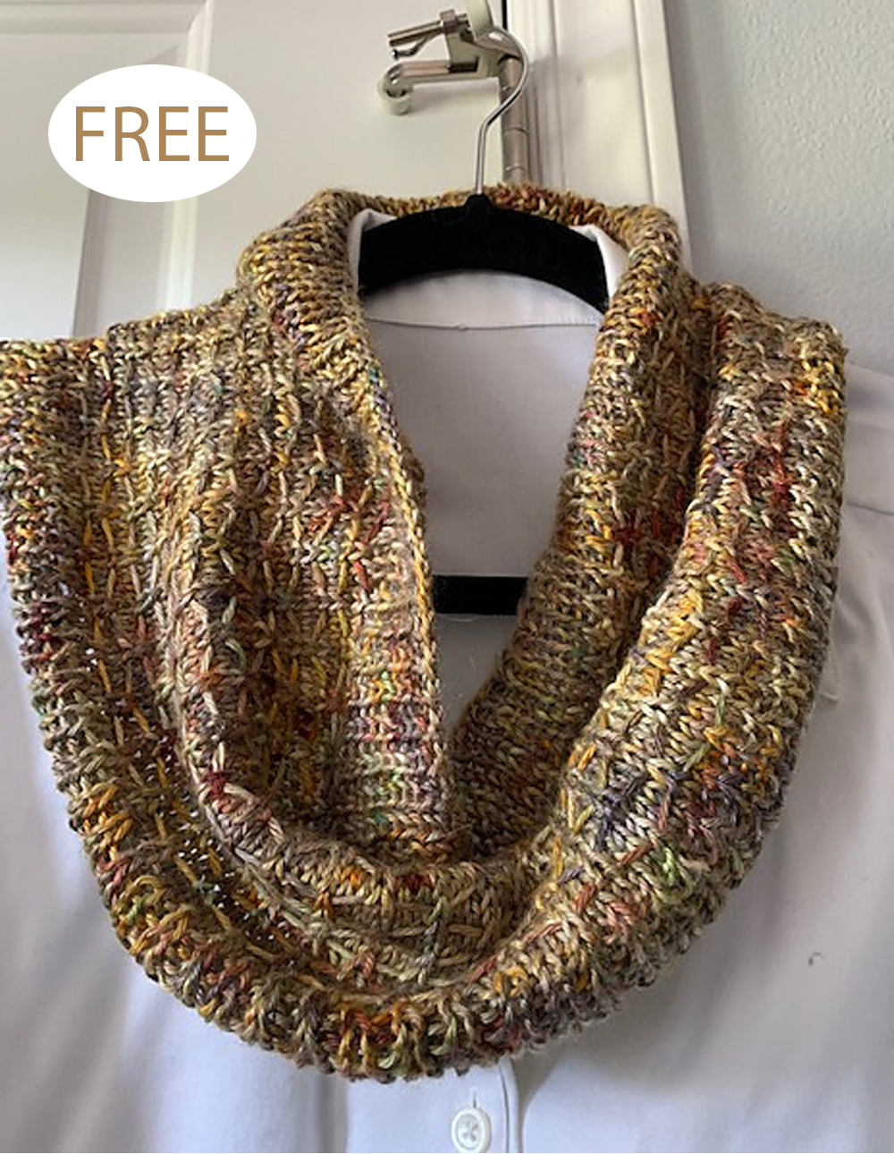 Free Knitting Pattern Lattice One Skein Cowl