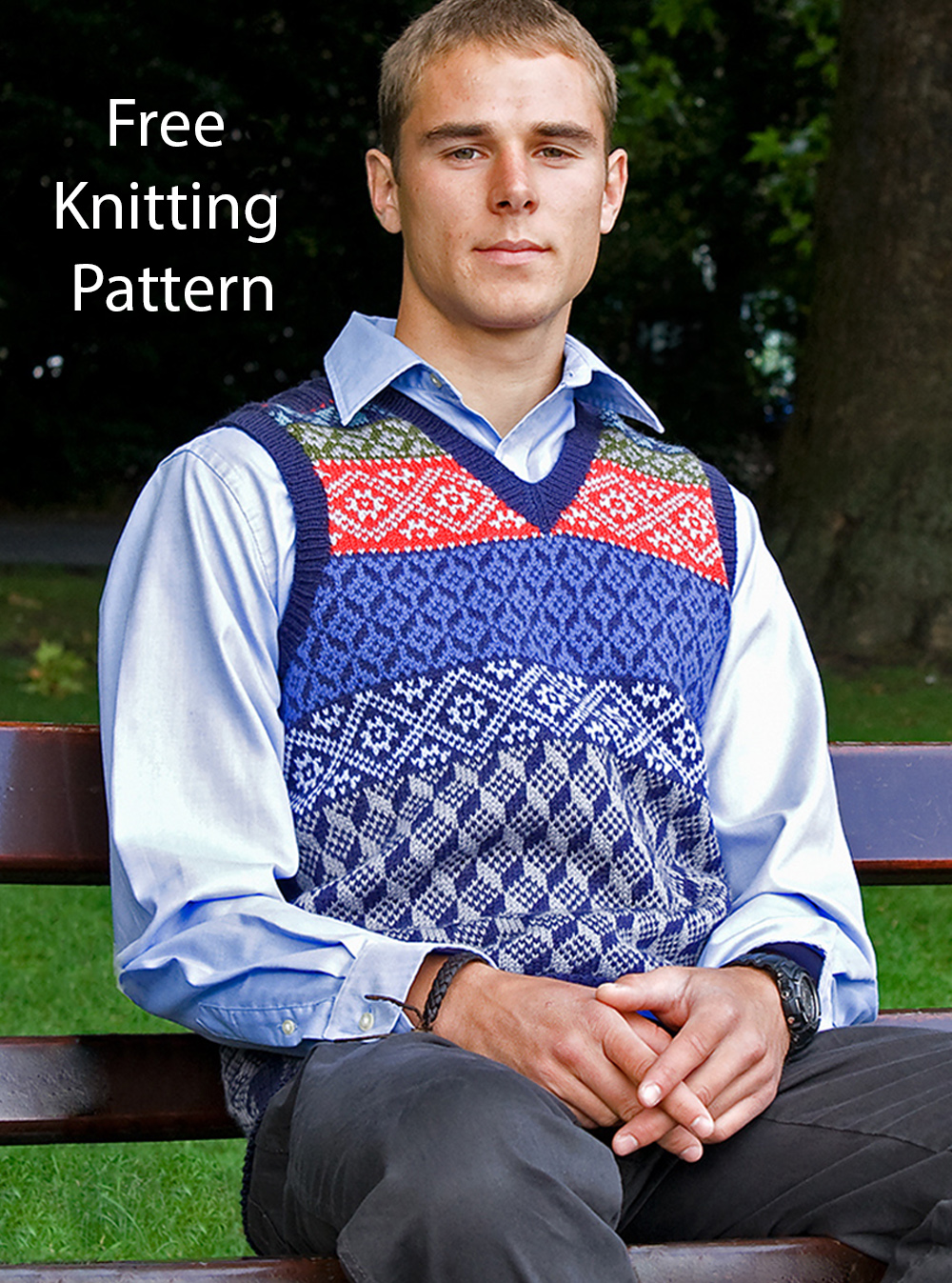 Free Vest Knitting Pattern Latvian Vest Men's Vest