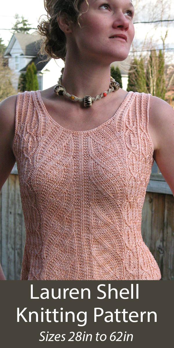 Lauren Sleeveless Top Knitting Pattern