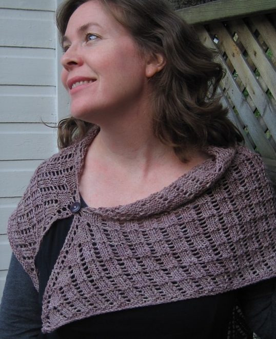 Free knitting pattern for easy quick Lazy Day Lace Shawl