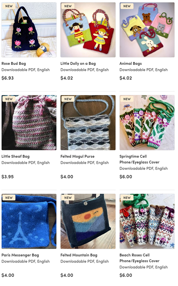 New Bag Knitting Patterns at Lovecrafts