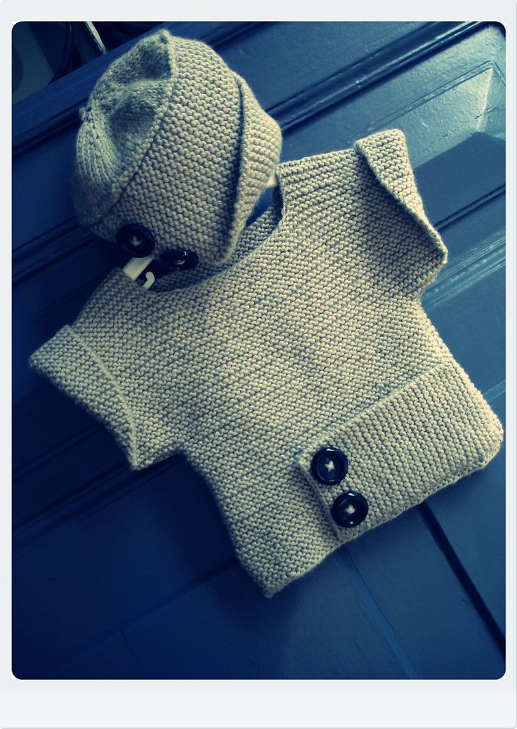 Little Garter Baby Sweater and Hat Free Knitting Pattern | Free Baby and Toddler Sweater Knitting Patterns including cardigans, pullovers, jackets and more http://intheloopknitting.com/free-baby-and-child-sweater-knitting-patterns/