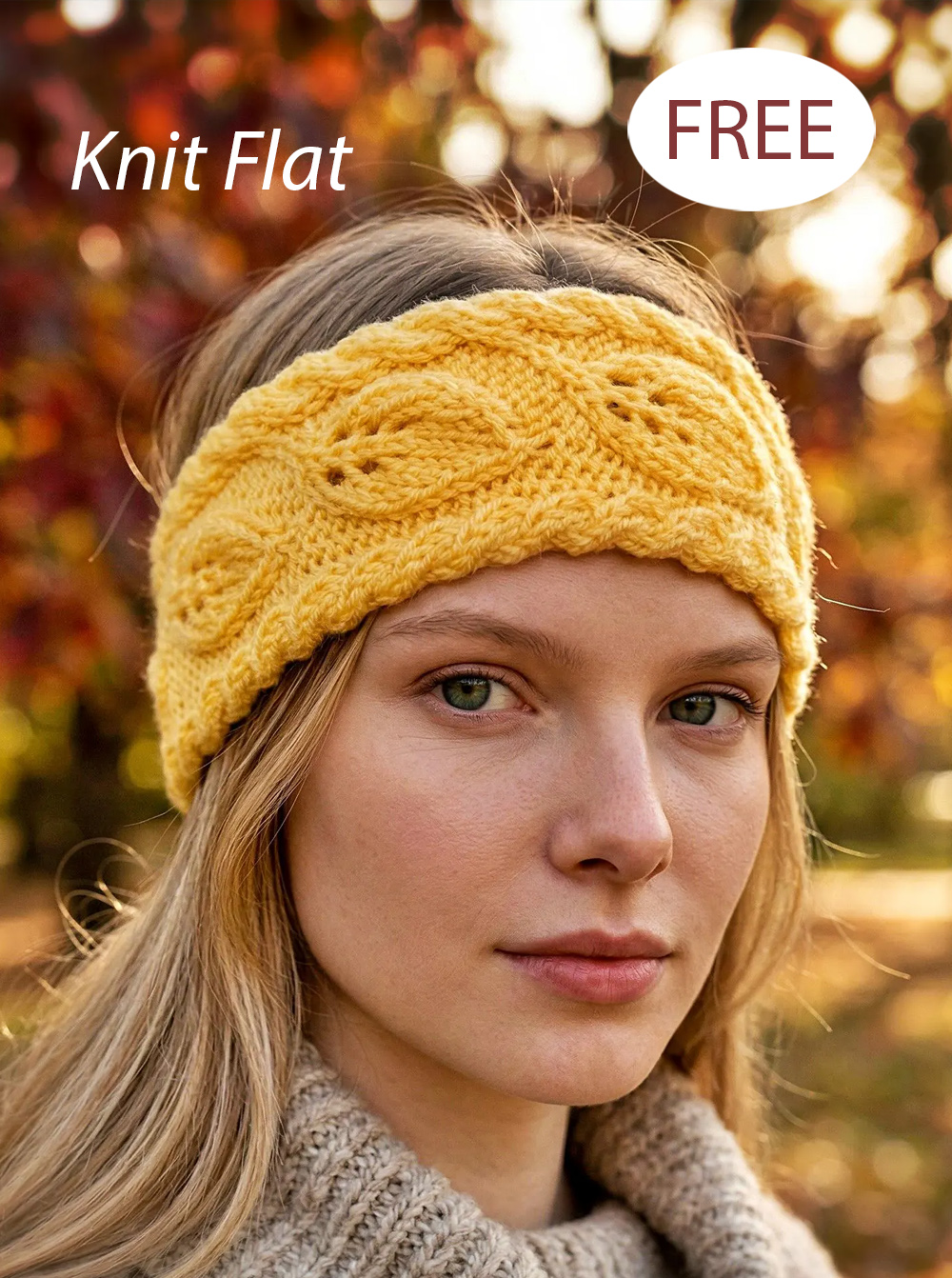 Free Knitting Pattern Leaf Headband