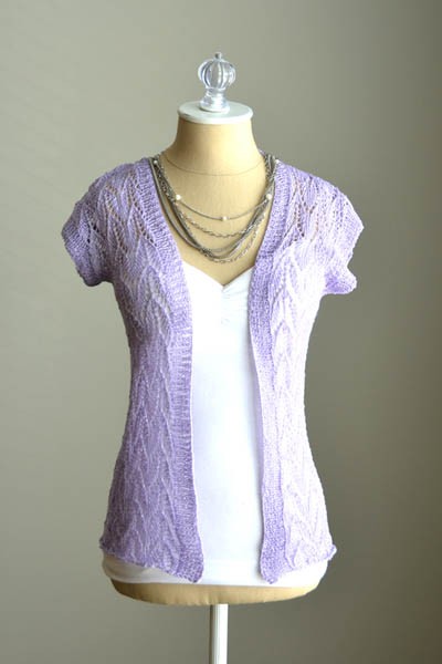 Leaf Lace Cardigan Knitting Pattern and more short sleeve cardigan sweater knitting patterns