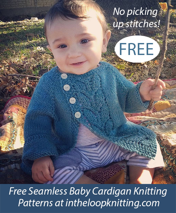 Free Leaf Love Baby Cardigan Knitting Pattern