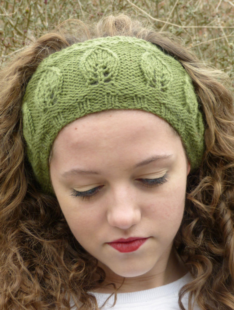 Knitting Pattern for Leaf Motif Headband