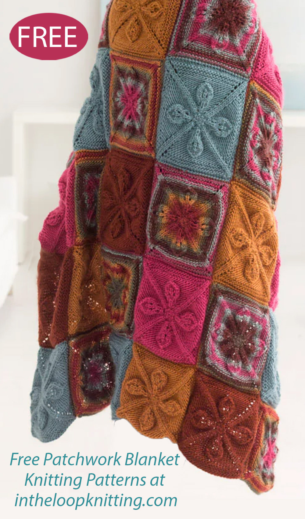 Free Leaf Squares Afghan Knitting Pattern