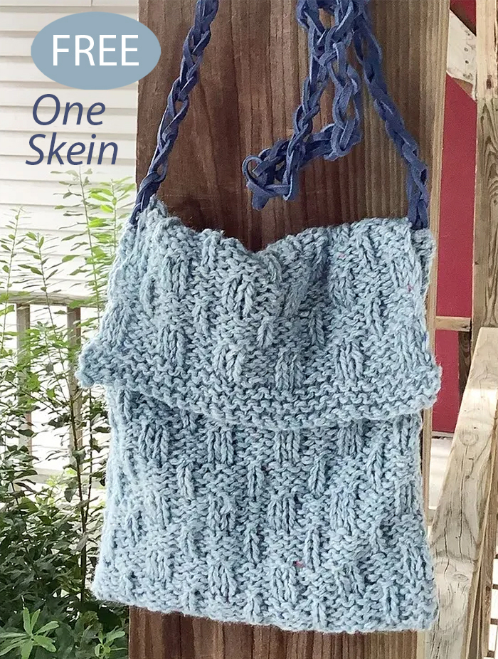Free One Skein Crossbody Bag Knitting Pattern