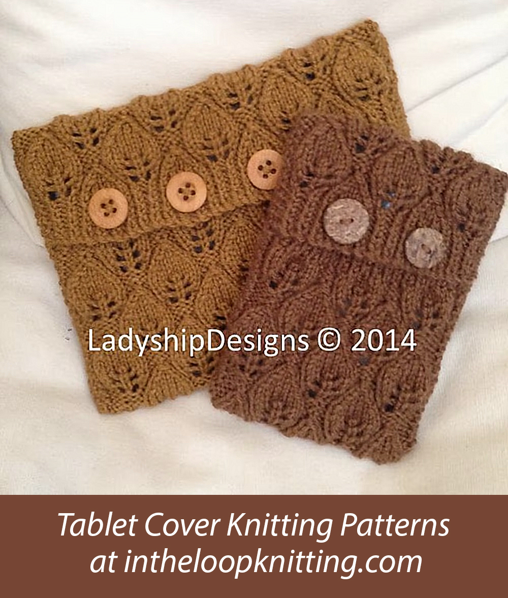 Leaves Tablet Cover Knitting Pattern