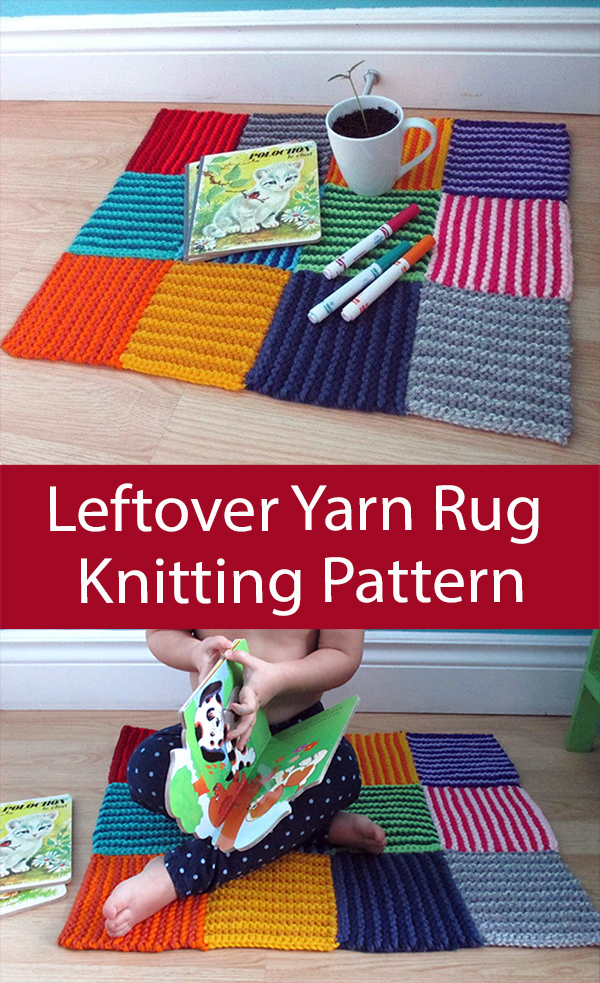 Rug Knitting Pattern Leftover Yarn Rug Stashbuster