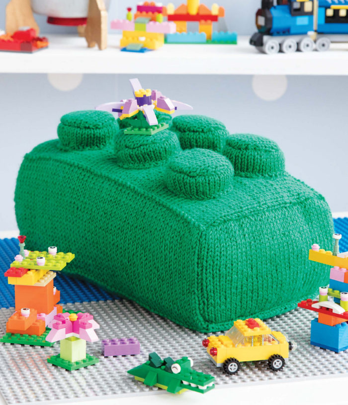 Knitting Pattern for Lego Pillow