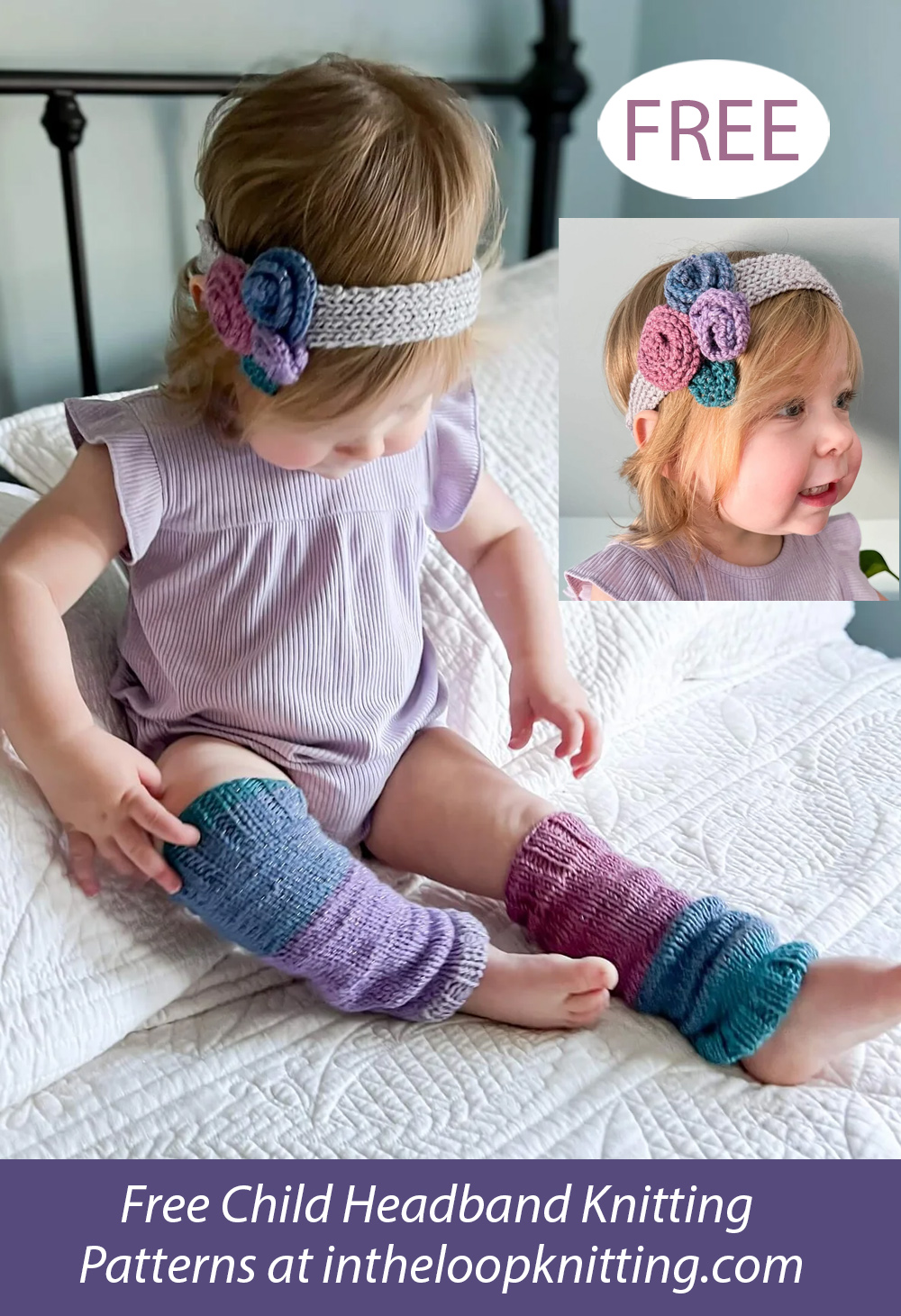 Free Flower Headband and Legwarmers Knitting Pattern