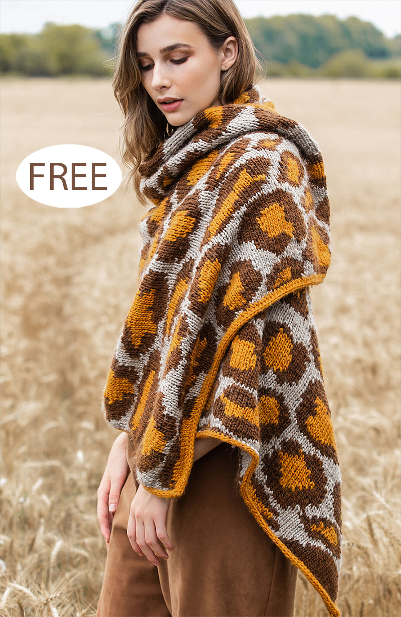 Free Leopard Print Wrap Knitting Pattern