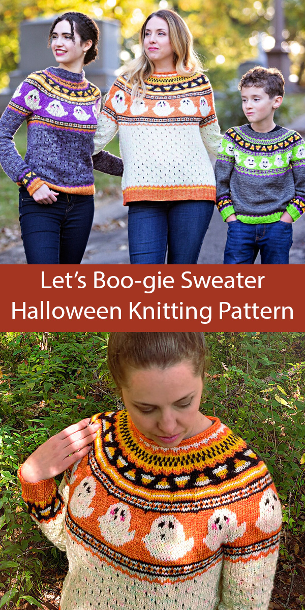 Halloween Sweater Knitting Pattern Let's Boogie