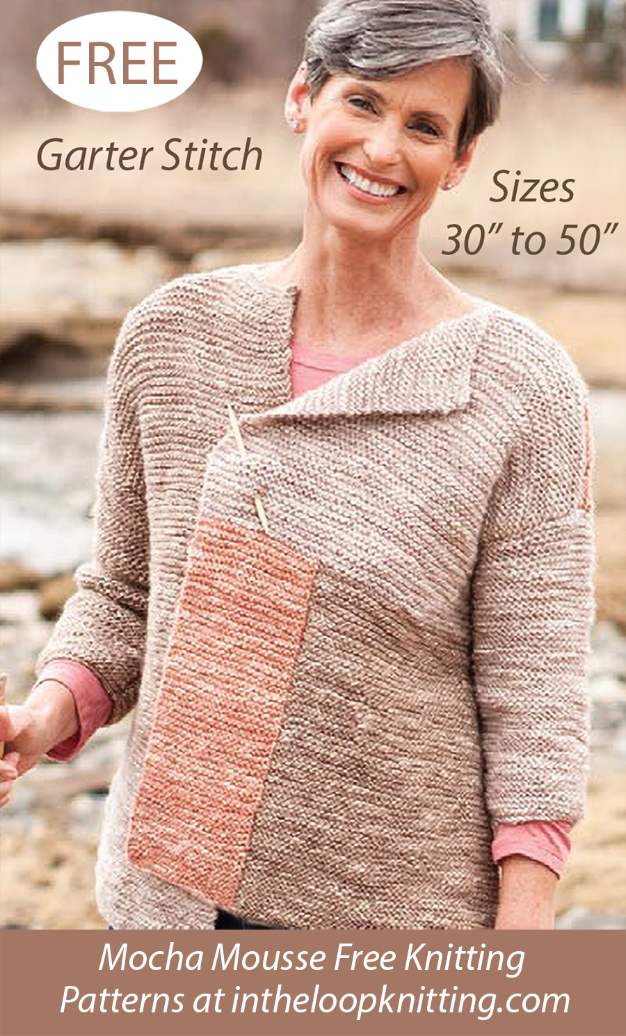 Free  Garter Stitch Leyland Cardigan Jacket Free Knitting Pattern