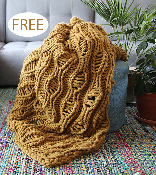 Free Blanket Knitting Pattern Liana Blanket