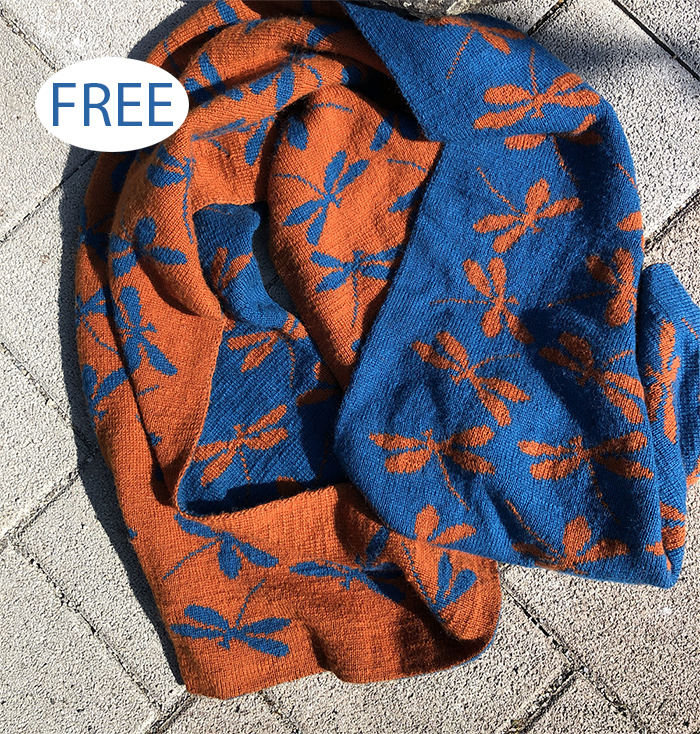 Free Knitting Pattern Dragonflies Shawl