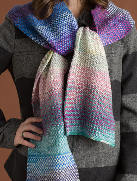 Free Knitting Pattern for Liberty Wool Linen Stitch Scarf