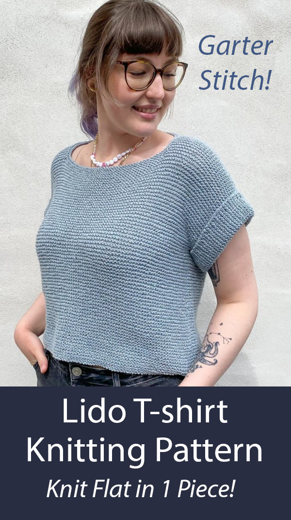 Lido T-shirt Knitting Pattern Garter Stitch