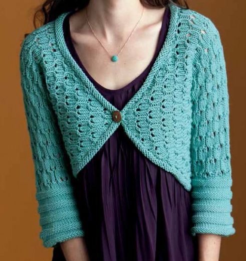 Knitting Pattern for Light Bolero