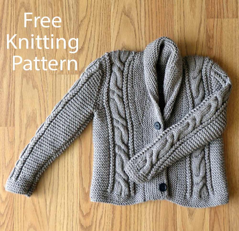 Free Lil' Grandpa Cardigan Knitting Pattern