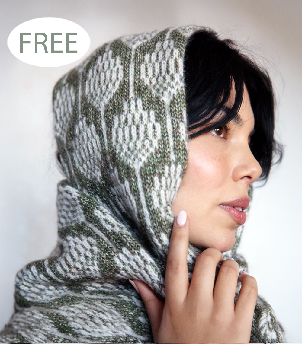 Free Hood Knitting Pattern Biophilia  Cowl