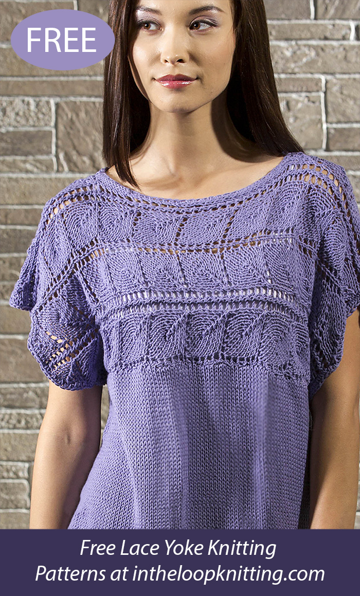 Free Lilac Leaf Pullover Knitting Pattern