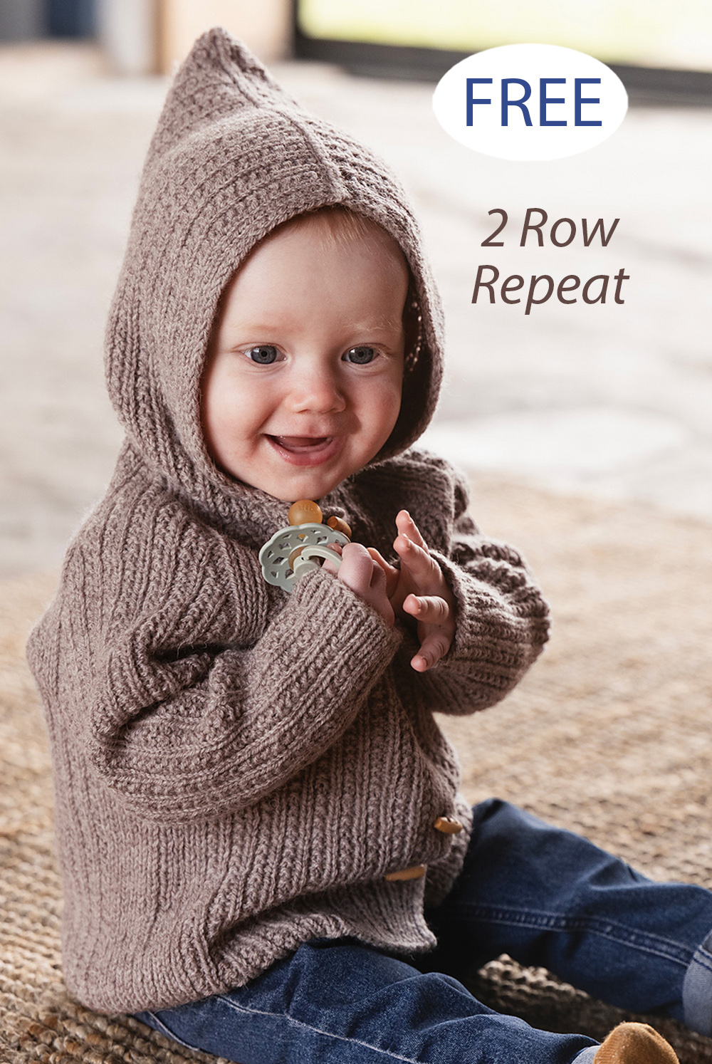 Free Knitting Lillebror Baby Hoodie