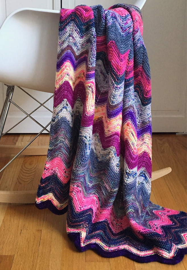 Free Knitting Pattern for Lily's Scrap Blanket