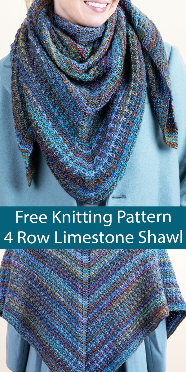 Free Shawl Knitting Pattern Limestone Shawl 4 Row Repeat