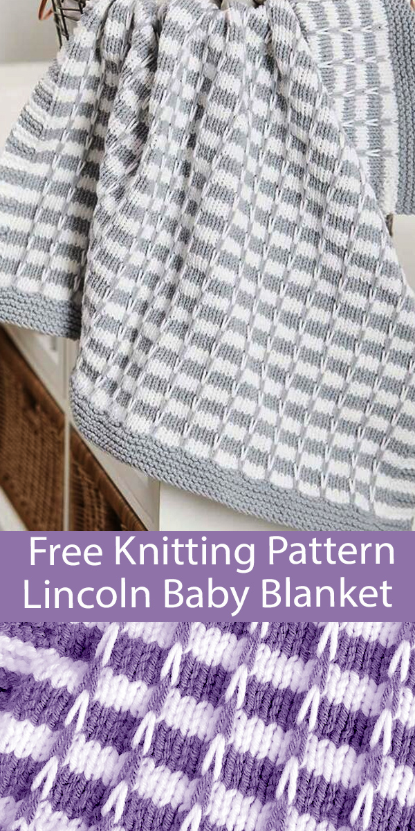 Free Blanket Knitting Pattern Lincoln Baby Blanket