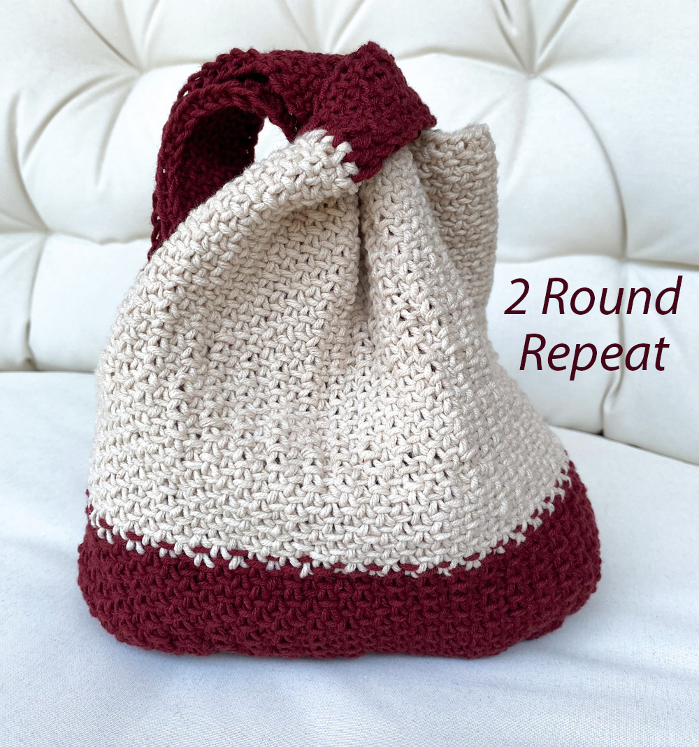 Linen Stitch Knot Bag Free Knitting Pattern