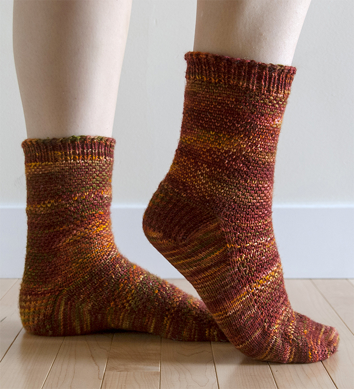 Free Knitting Pattern for Broken Linen Stitch Socks