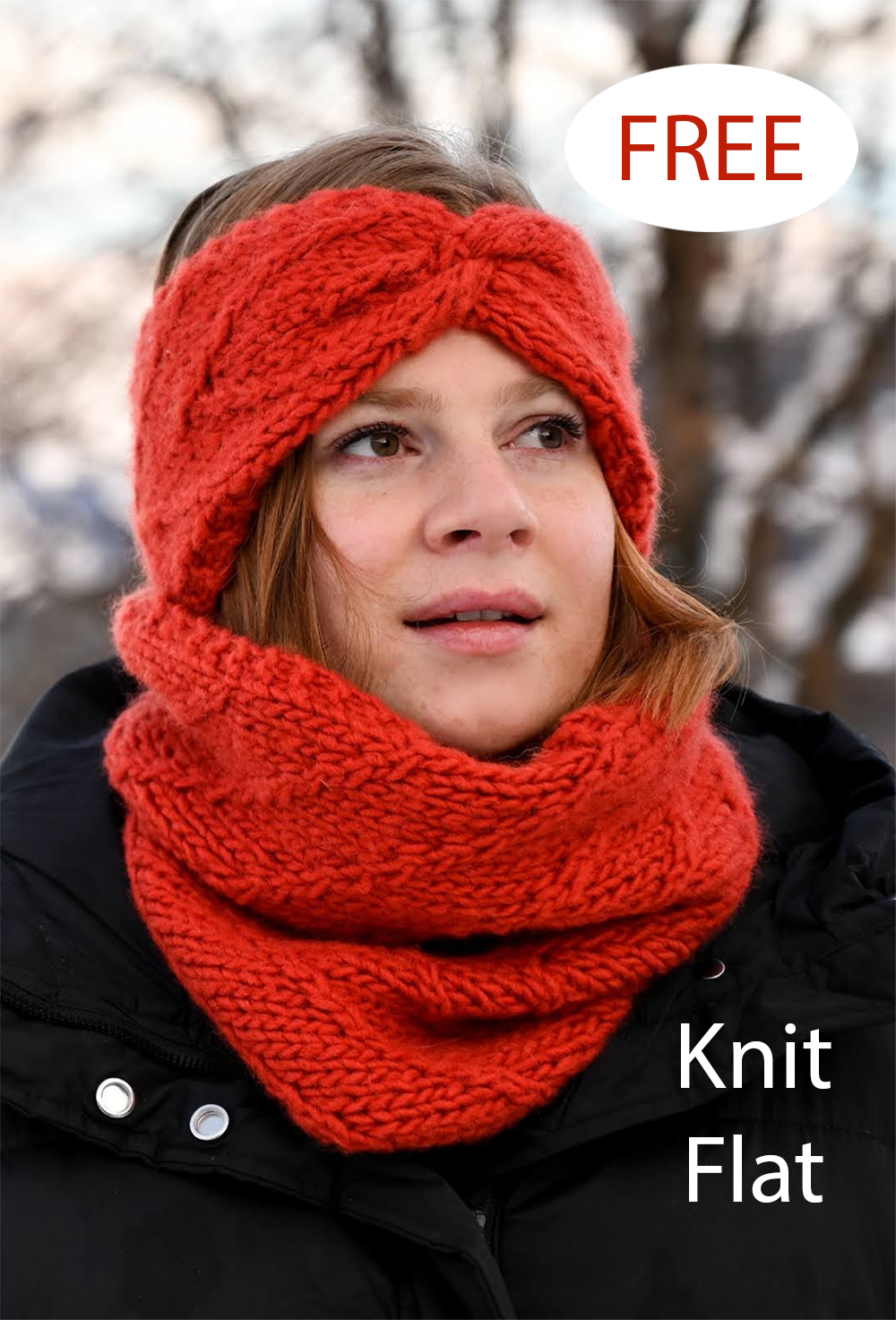 Free Lines Headband and Loop Knitting Pattern Set