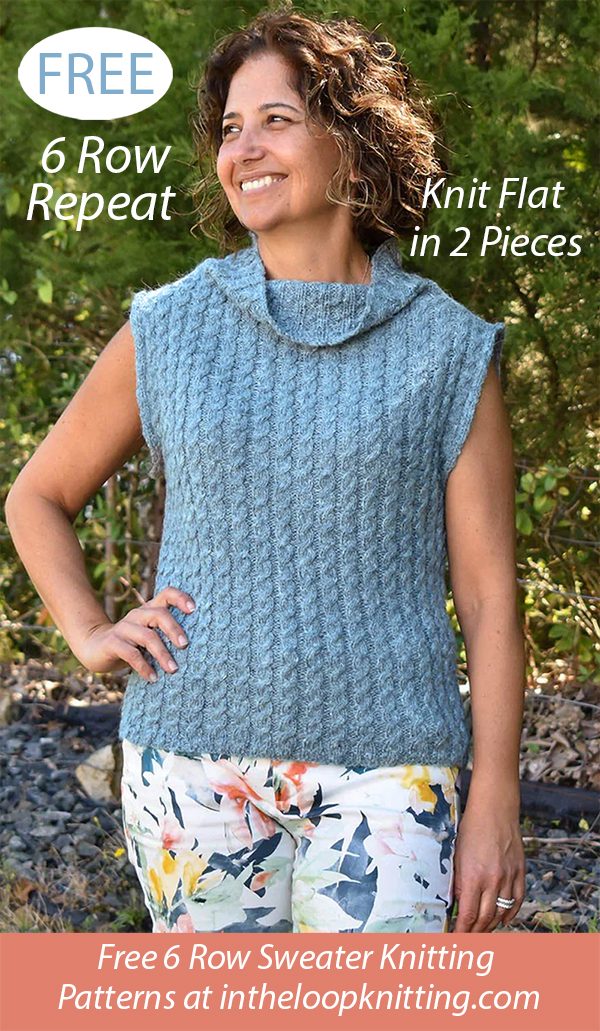 Free Top Knitting Pattern Link Sweater XS to 6XL