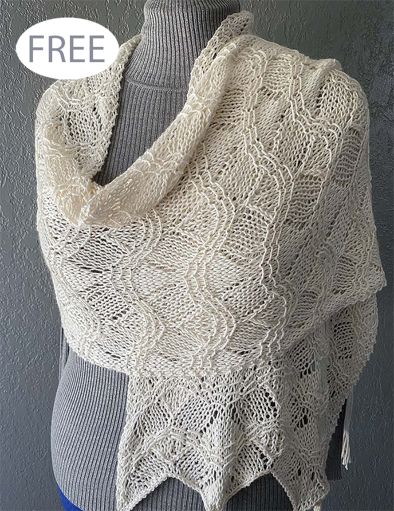 Free Linked in Lace Wrap Knitting Pattern