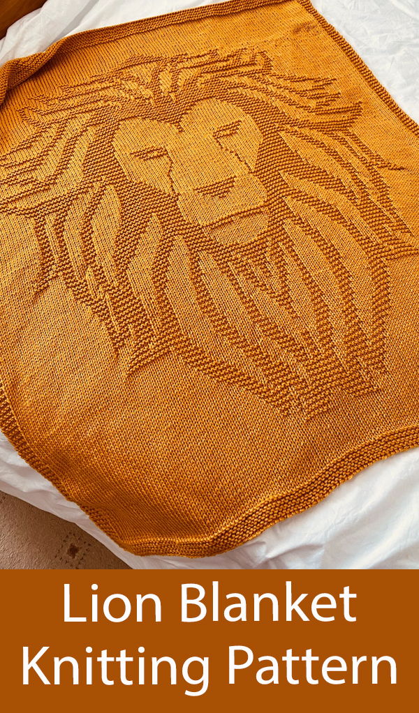Lion Knitting Pattern Lion Blanket