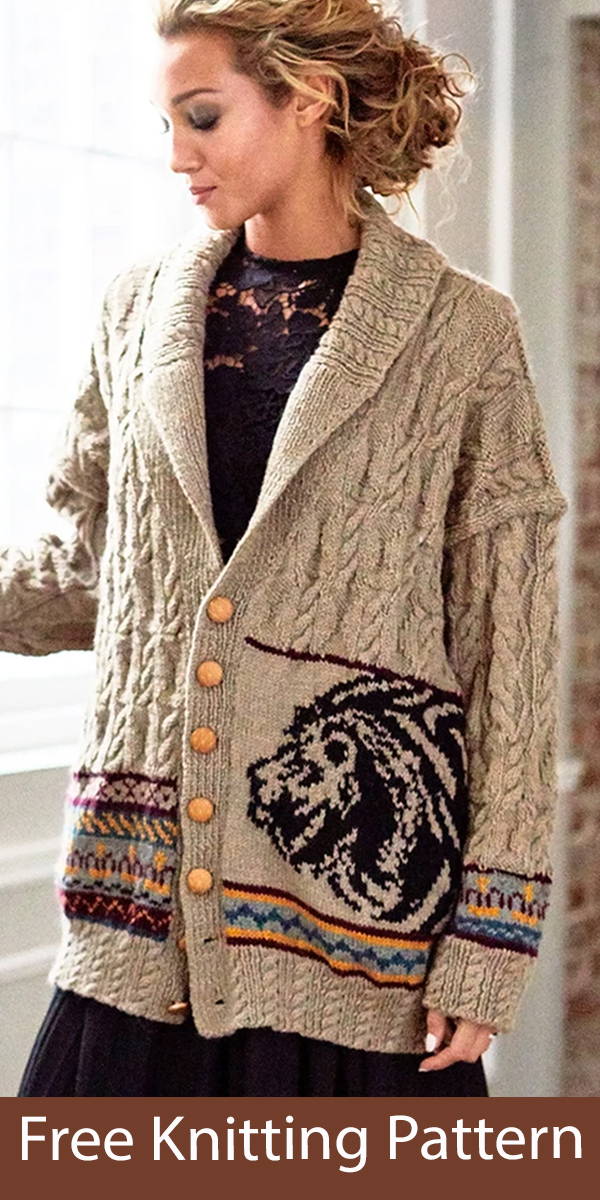 Free Knitting Pattern Lion King Cardigan