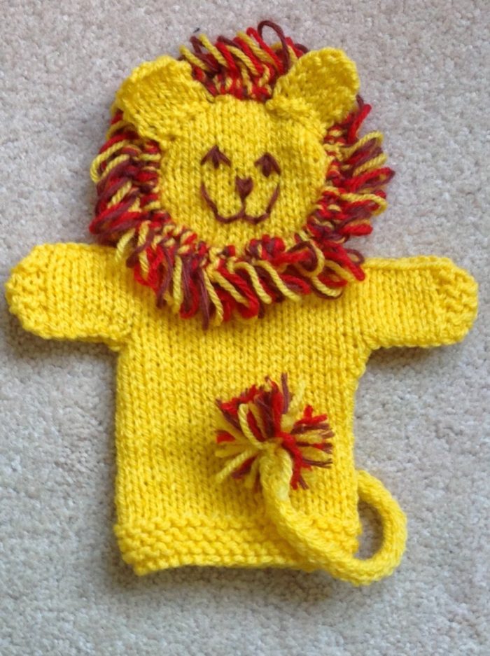 teddy glove puppet knitting pattern