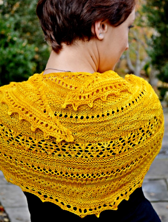 Free Knitting Pattern for Lionberry Shawl