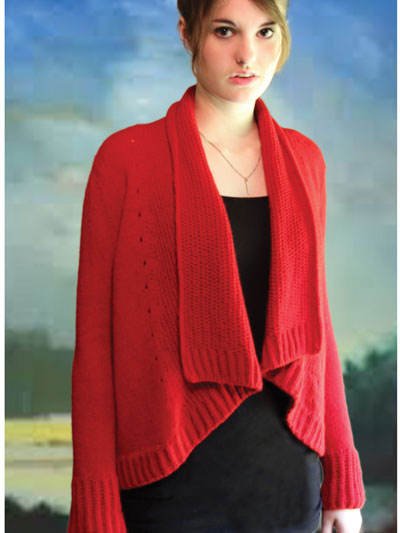 wrap front cardigan knitting patterns pattern