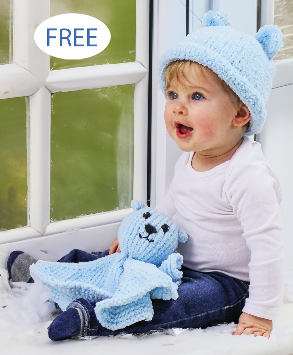 Free Little Bear Hat and Lovey Knitting Pattern