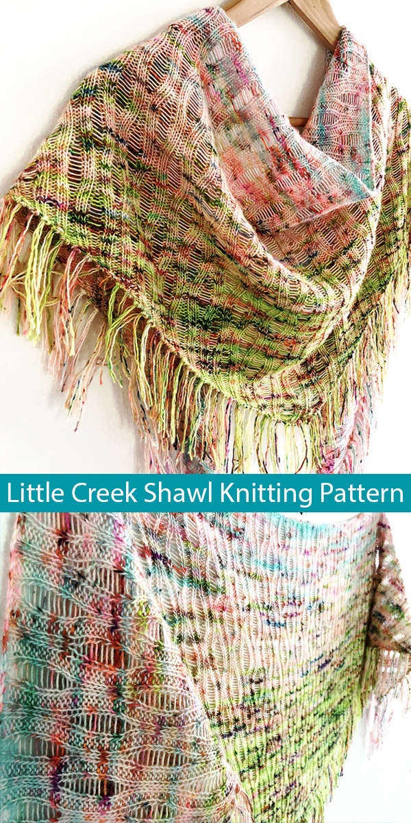 Knitting pattern for Little Creek Shawl