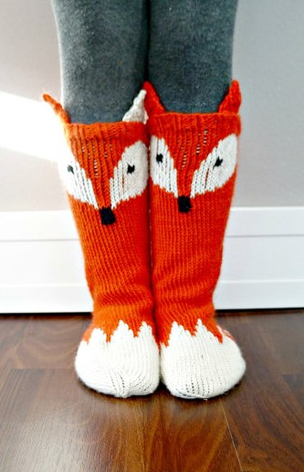 Knitting pattern for Little Fox Socks