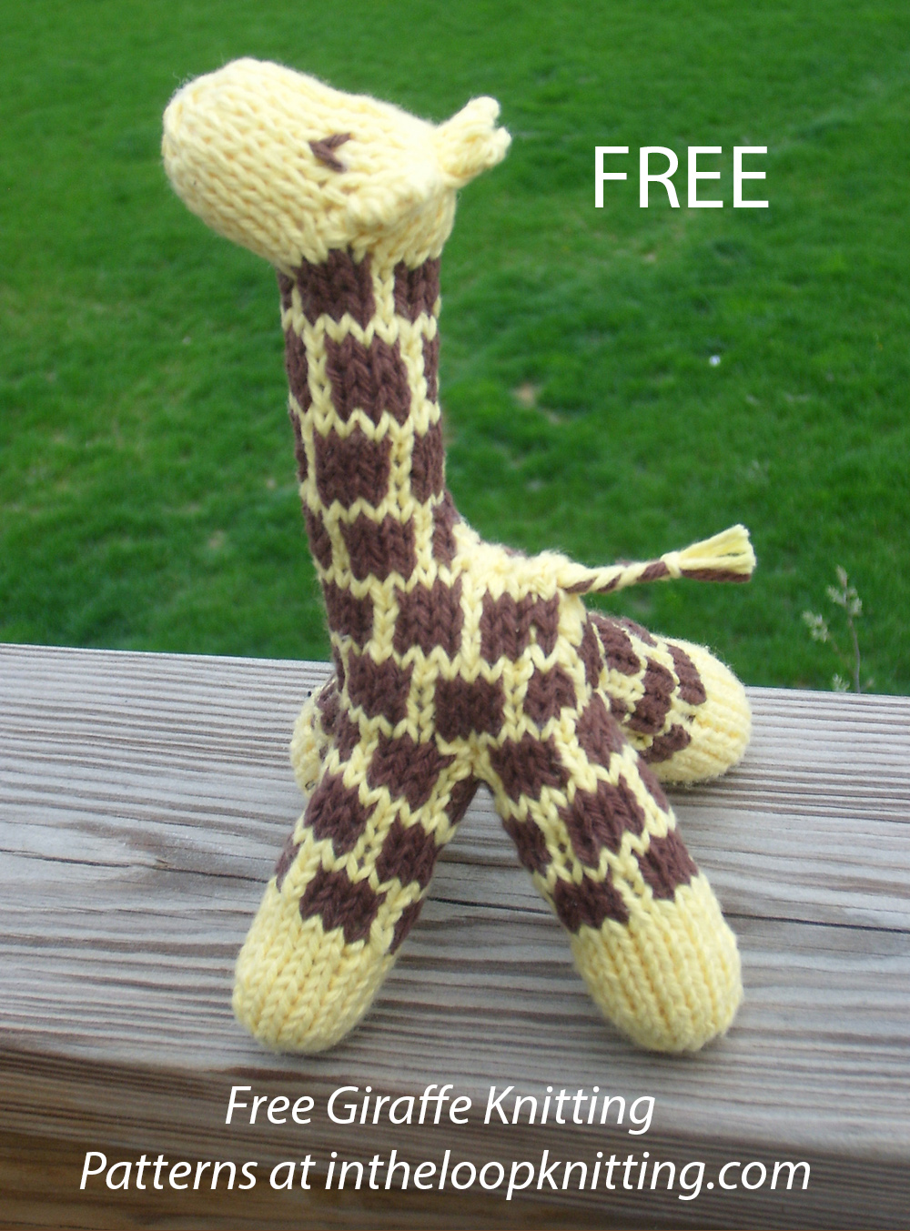 Free knitting pattern for Little Giraffe and more wild animal knitting patterns