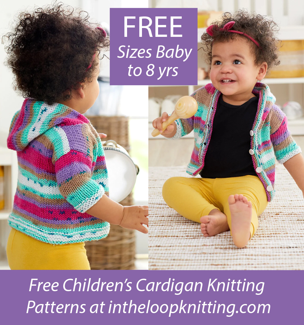 Free Little Hoodie Cardigan Knitting Pattern
