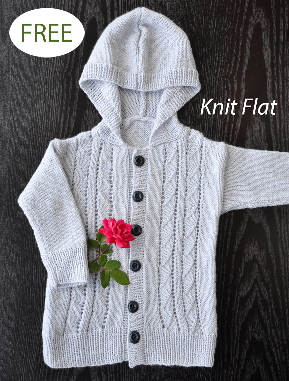 Baby Little Hoodie Cardigan Free Knitting Pattern